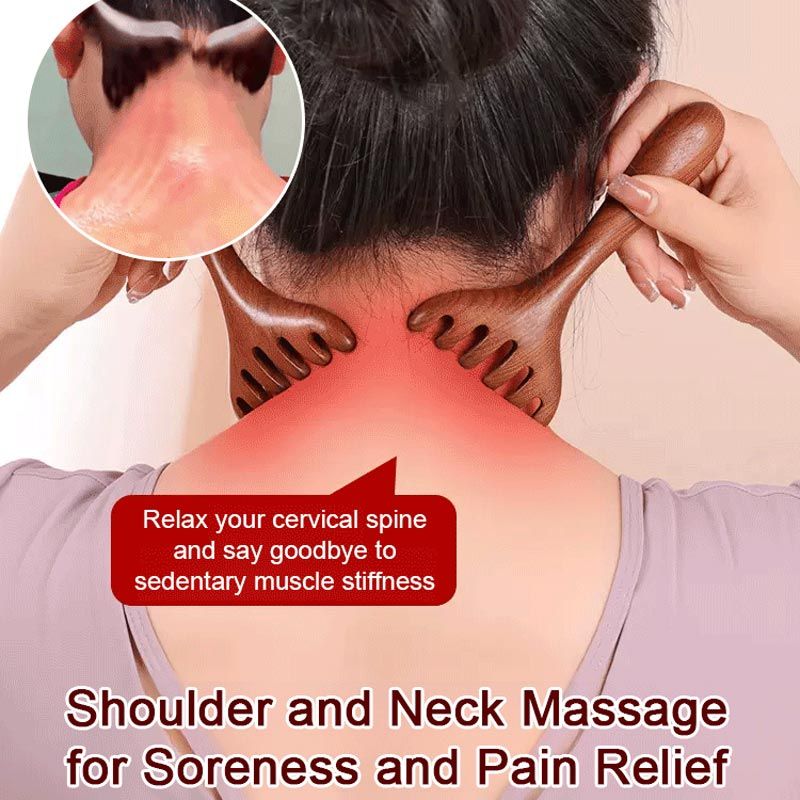 🛒 ACQUISTA 1 OTTIENI 1! ✨ PETTINE MASSAGGIATORE A 6 PUNTI - Stimola il Cuoio Capelluto e Migliora la Circolazione, Design Ergonomico in Legno Naturale per Relax Totale 💆‍♀️🌿