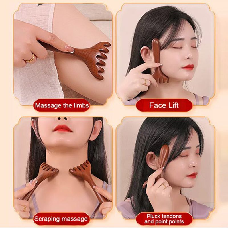 🛒 ACQUISTA 1 OTTIENI 1! ✨ PETTINE MASSAGGIATORE A 6 PUNTI - Stimola il Cuoio Capelluto e Migliora la Circolazione, Design Ergonomico in Legno Naturale per Relax Totale 💆‍♀️🌿