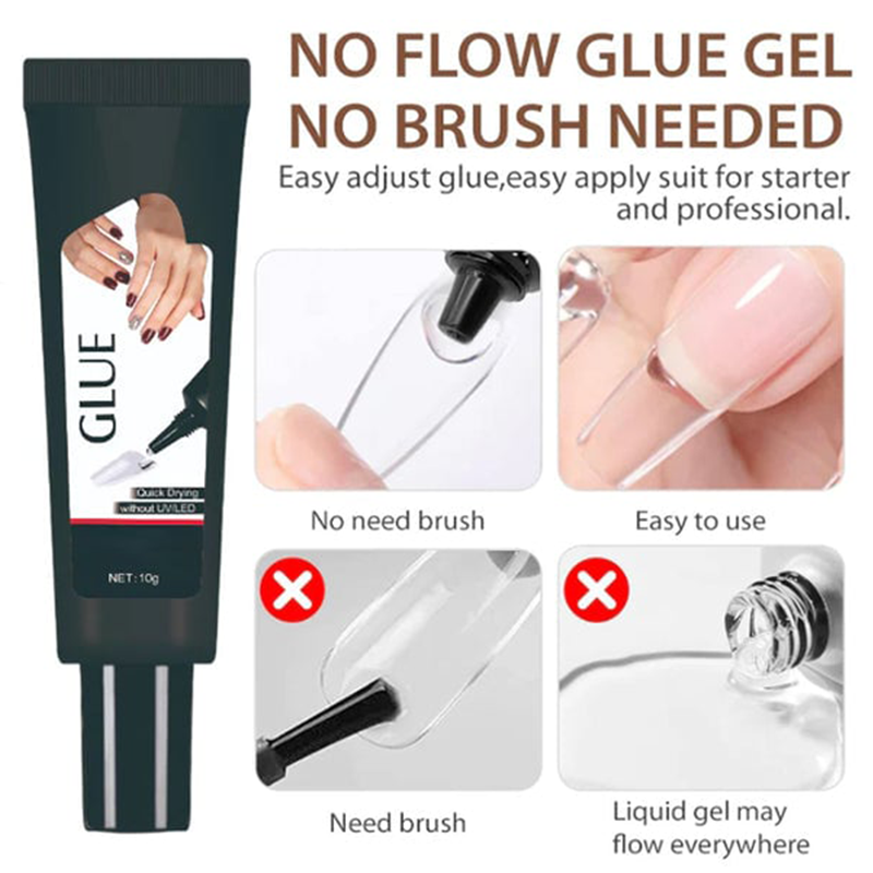 Set di Colla per Unghie Semi-solida e Solvente - Extra Forte e Rapida