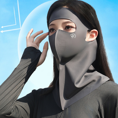 Maschera Solare Integrale Traspirante e Rinfrescante con Protezione Collo