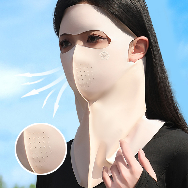 Maschera Solare Integrale Traspirante e Rinfrescante con Protezione Collo