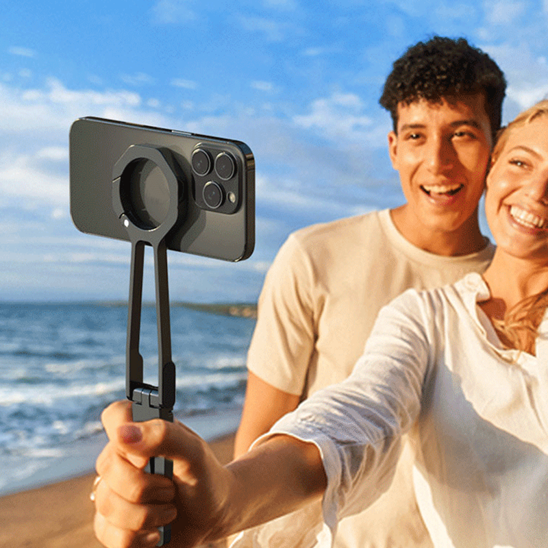 Supporto Magnetico Portatile 4 in 1 per Smartphone con Design a Moschettone
