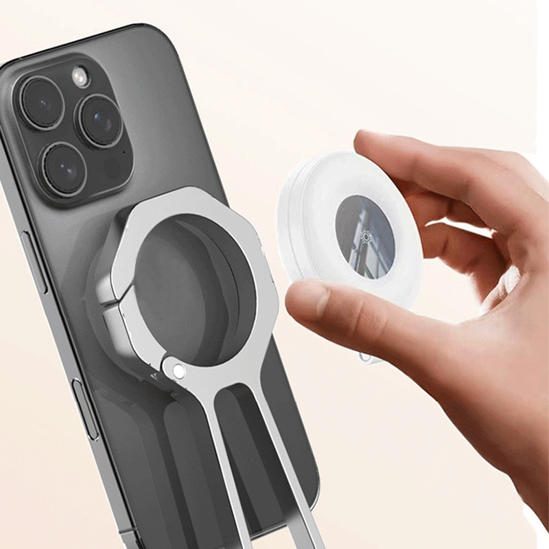 Supporto Magnetico Portatile 4 in 1 per Smartphone con Design a Moschettone