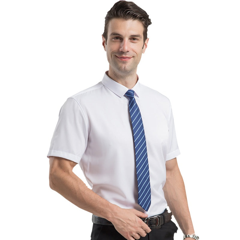 Camicia elegante elasticizzata da uomo a maniche corte
