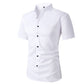 Camicia elegante elasticizzata da uomo a maniche corte