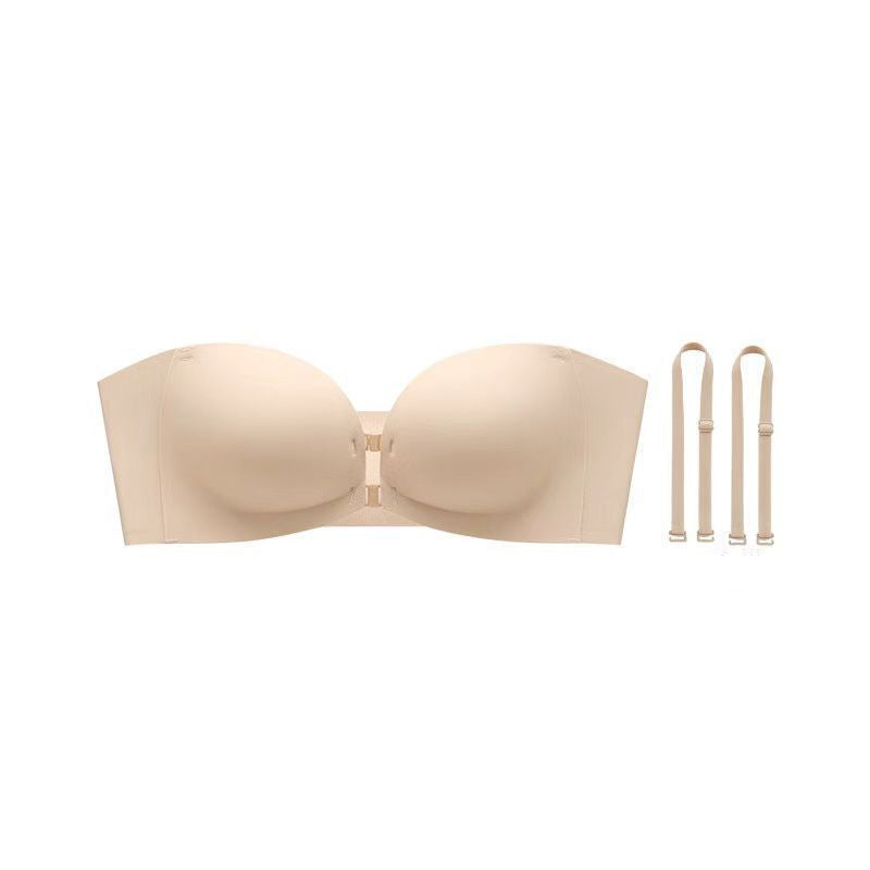 🎉 SCONTO 50% A TEMPO LIMITATO! 💕 Reggiseno Senza Ferretto con Spalline Removibili e Coppe Arricciate – Design 4-in-1 Versatile in Morbido Nylon 🌸