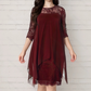 📢📢40% DI SCONTO!! ⏰Abito Elegante da Donna con Orlo Asimmetrico e Pizzo🌺