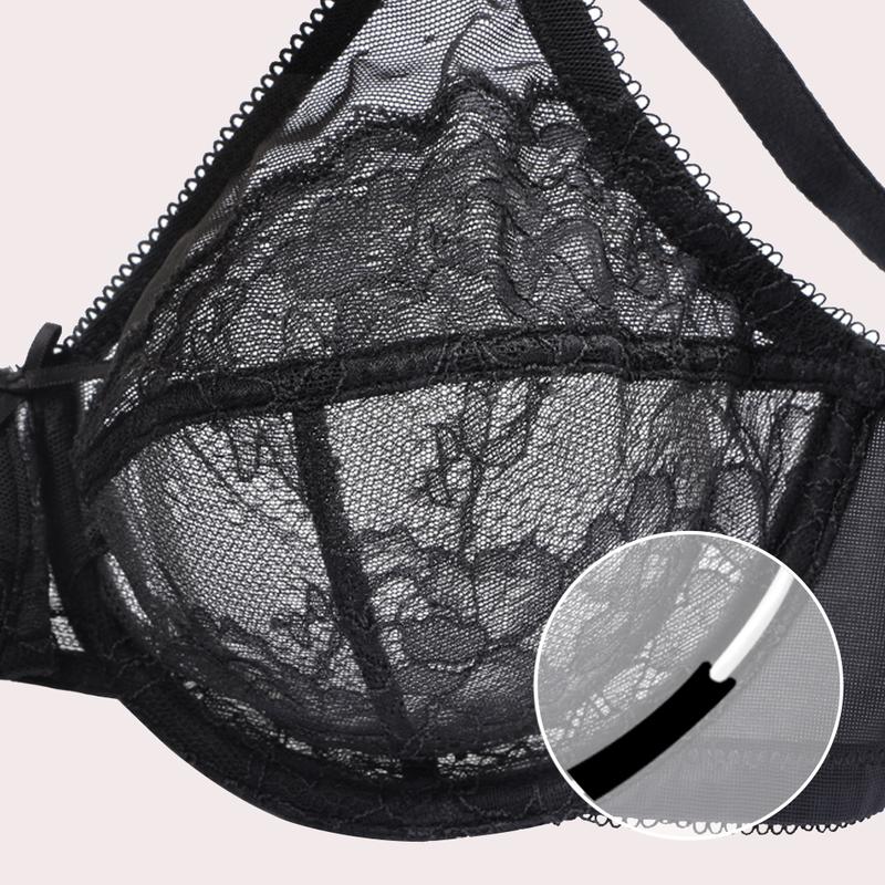 Reggiseno in Pizzo Floreale Comodo Taglie Forti