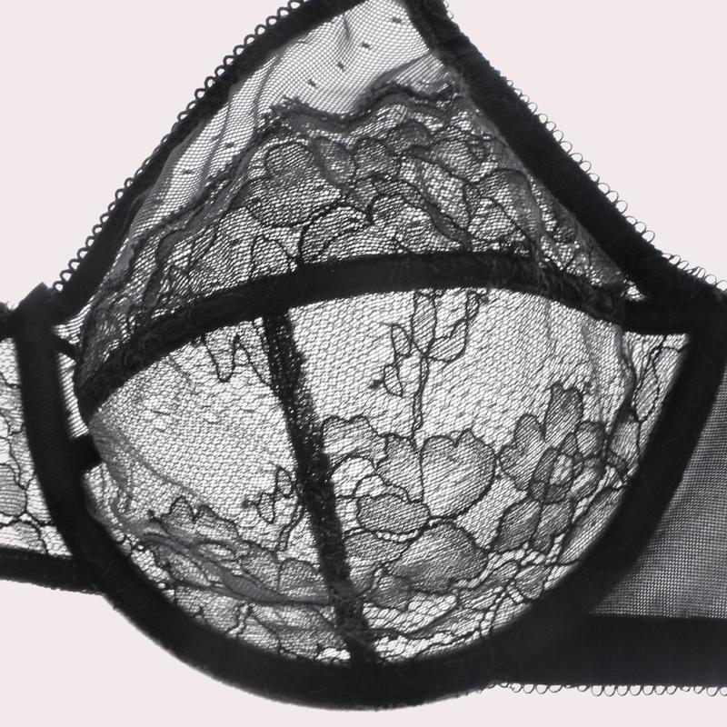 Reggiseno in Pizzo Floreale Comodo Taglie Forti