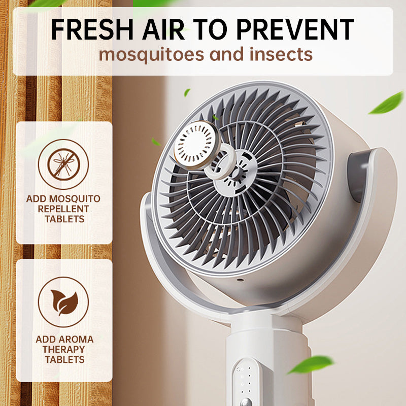 ❄️🔥 Ventilatore da pavimento a flusso d'aria silenzioso e a risparmio energetico alimentato via USB🍃