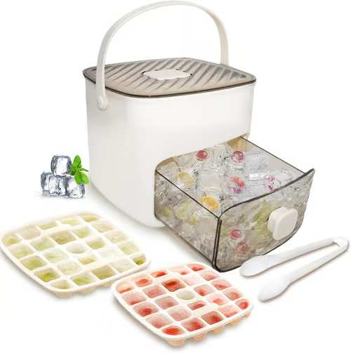 Offerta speciale estiva: 50% di sconto🧊 Macchina per il ghiaccio portatile con coperchio e contenitore (48 cubetti di ghiaccio)