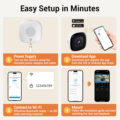 Telecamera di Sicurezza HD Intelligente senza Fili