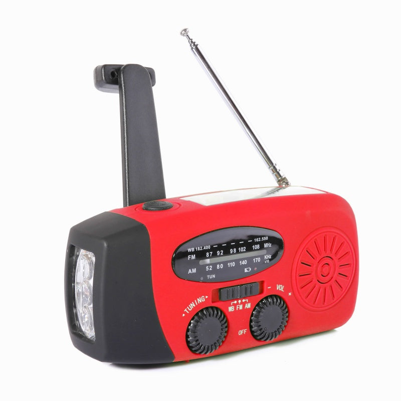 📻✨ Radio di emergenza a manovella solare – Dì Addio all'ansia per la batteria scarica all'aperto! 🚫 Multi-alimentazione, torcia LED e allerta meteo NOAA 🏕️