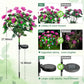 Luce solare da giardino con picchetto e fiore di azalea artificiale