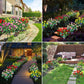 Luce solare da giardino con picchetto e fiore di azalea artificiale
