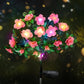 Luce solare da giardino con picchetto e fiore di azalea artificiale