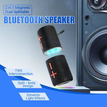 🎅 Vendita Prenatale di Natale 🎁 Altoparlante Bluetooth Duale Splittabile Magnetico 2 in 1