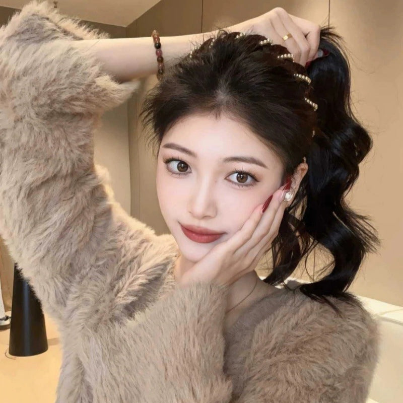 🔥2025 Vendita calda: Acquista 1 e ricevi 1 gratis 🔥Cerchietto vintage con perle artificiali a cranio alto