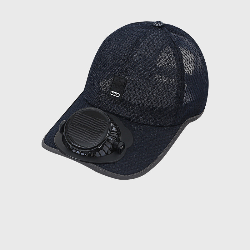 🌞 50% OFF NOW! 🍃 Breathable Baseball Cap with Solar Fan – Dual Power, 360° Adjustable Fan & UPF50+ Protection 🧢