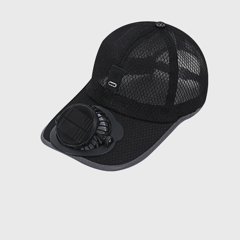 🌞 50% OFF NOW! 🍃 Breathable Baseball Cap with Solar Fan – Dual Power, 360° Adjustable Fan & UPF50+ Protection 🧢