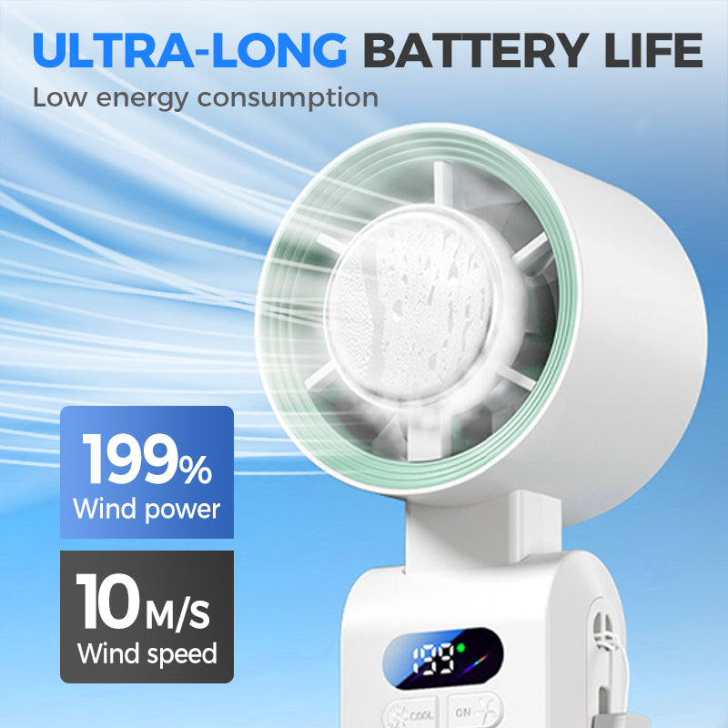 Ventilatore Portatile da Mano con Funzione Ghiaccio Rinfrescante