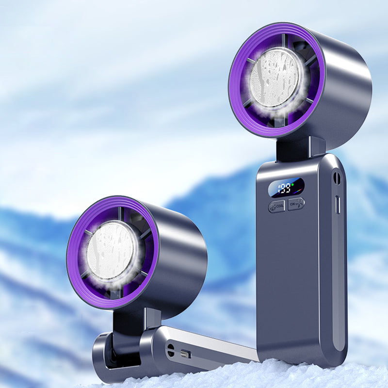 Ventilatore Portatile da Mano con Funzione Ghiaccio Rinfrescante