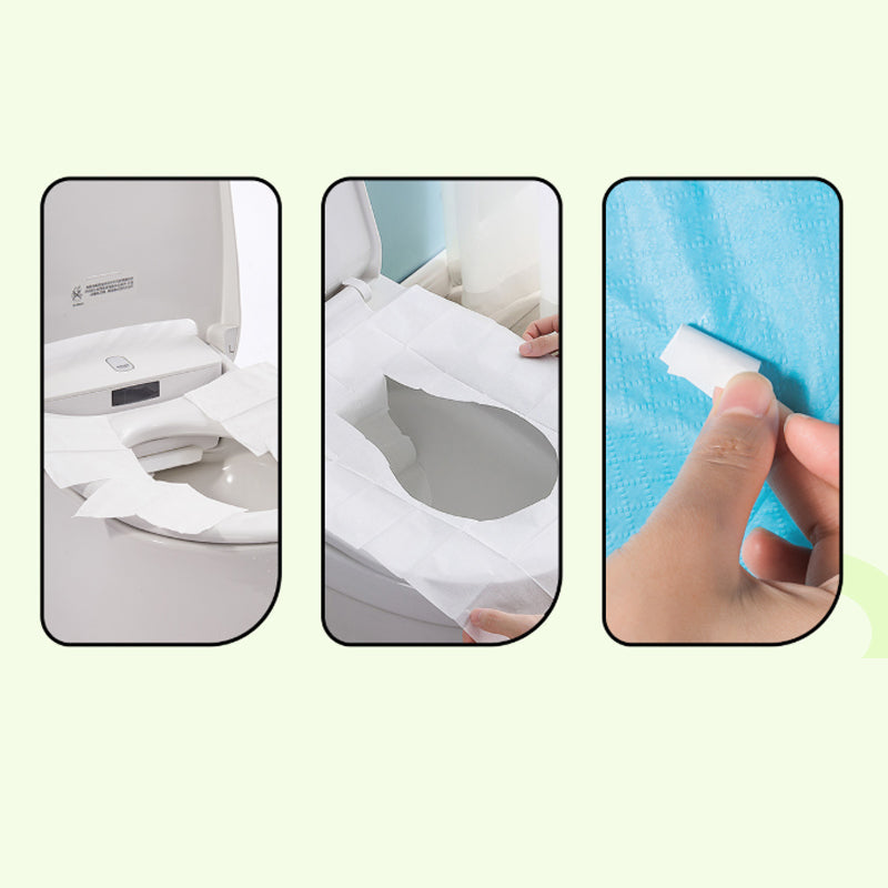 Set Copriwater Monouso Usa e Getta - Coprisedili WC Igienici Tascabili da Viaggio