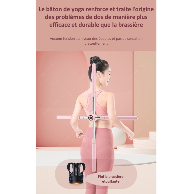 🔥50% DI SCONTO ORA! Bastone Yoga Correttore di Postura – Raddrizza schiena e spalle, elimina la cattiva postura, semplice da usare per adulti e bambini✨