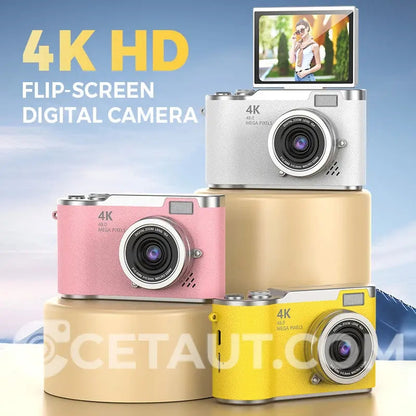 📸 Il tuo momento, trattenuto perfettamente – con 4K e Rothdisplay 🌄 Fotocamera digitale a schermo pieghevole 4K HD ✈️ 32GB-64GB