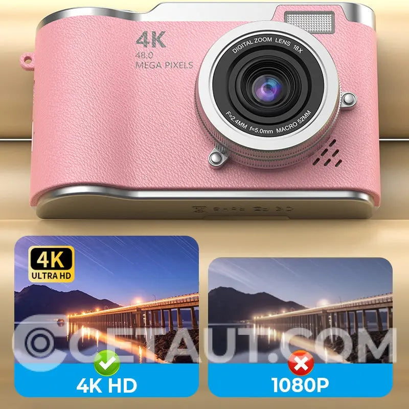 📸 Il tuo momento, trattenuto perfettamente – con 4K e Rothdisplay 🌄 Fotocamera digitale a schermo pieghevole 4K HD ✈️ 32GB-64GB
