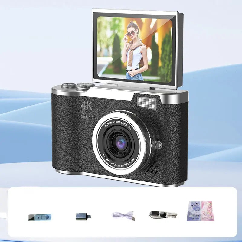 📸 Il tuo momento, trattenuto perfettamente – con 4K e Rothdisplay 🌄 Fotocamera digitale a schermo pieghevole 4K HD ✈️ 32GB-64GB