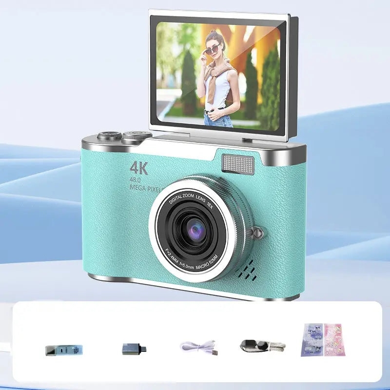 📸 Il tuo momento, trattenuto perfettamente – con 4K e Rothdisplay 🌄 Fotocamera digitale a schermo pieghevole 4K HD ✈️ 32GB-64GB