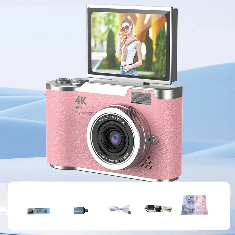 📸 Il tuo momento, trattenuto perfettamente – con 4K e Rothdisplay 🌄 Fotocamera digitale a schermo pieghevole 4K HD ✈️ 32GB-64GB
