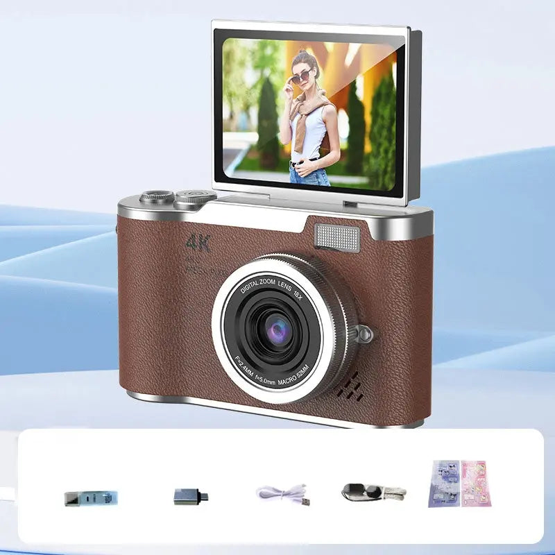 📸 Il tuo momento, trattenuto perfettamente – con 4K e Rothdisplay 🌄 Fotocamera digitale a schermo pieghevole 4K HD ✈️ 32GB-64GB