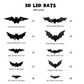 💥💥🦇Pipistrelli illuminati 3D di Halloween