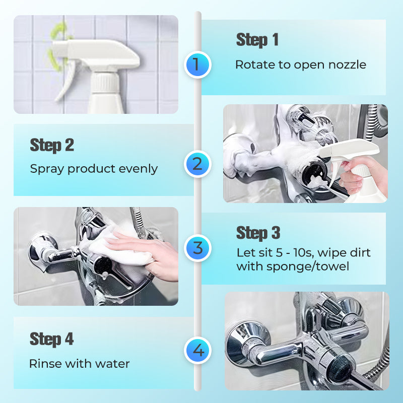 Spray anticalcare multifunzione per il bagno