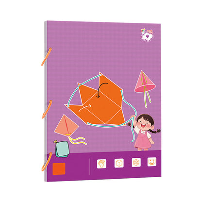Libro di apprendimento della geometria 3D con la corda da tirare