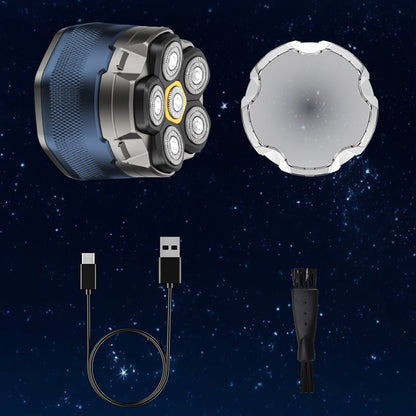 Kit rasoio per la testa impermeabile 6D per uomini calvi
