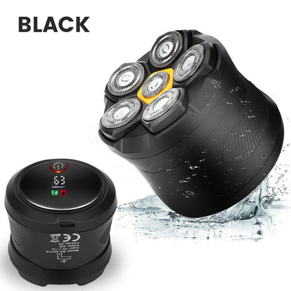 Kit rasoio per la testa impermeabile 6D per uomini calvi