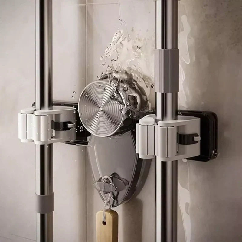 💦Wall-Mounted Self-Adhesive Mop ＆ Broom Gripper Racks💦