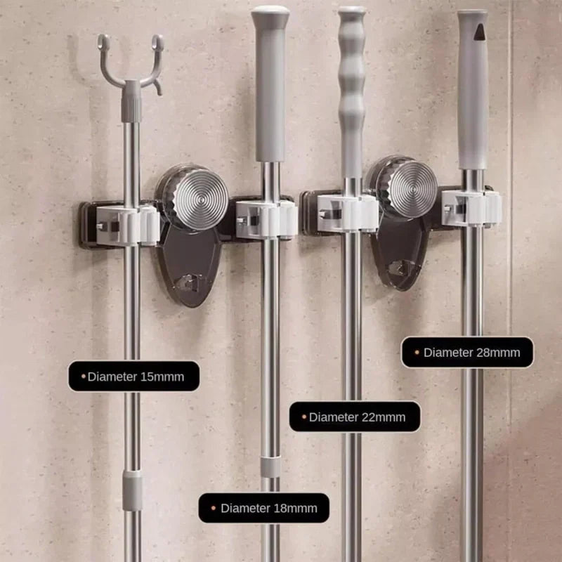 💦Wall-Mounted Self-Adhesive Mop ＆ Broom Gripper Racks💦