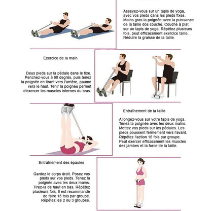 VENDITA CALDA ESTIVA - 49% OFF 32 Fasce di resistenza per il fitness - 4 tubi - pedale - carrucola - caviglia