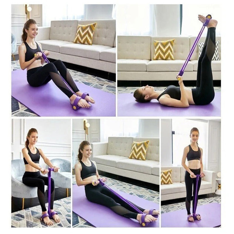 VENDITA CALDA ESTIVA - 49% OFF 32 Fasce di resistenza per il fitness - 4 tubi - pedale - carrucola - caviglia