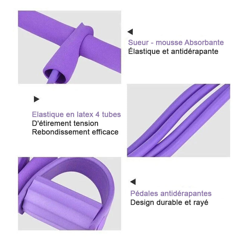 VENDITA CALDA ESTIVA - 49% OFF 32 Fasce di resistenza per il fitness - 4 tubi - pedale - carrucola - caviglia