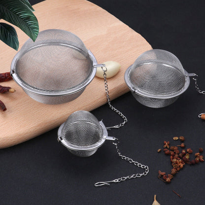 🍵✨304 rustfritt stål krydder- og tefilter (3 stk)
