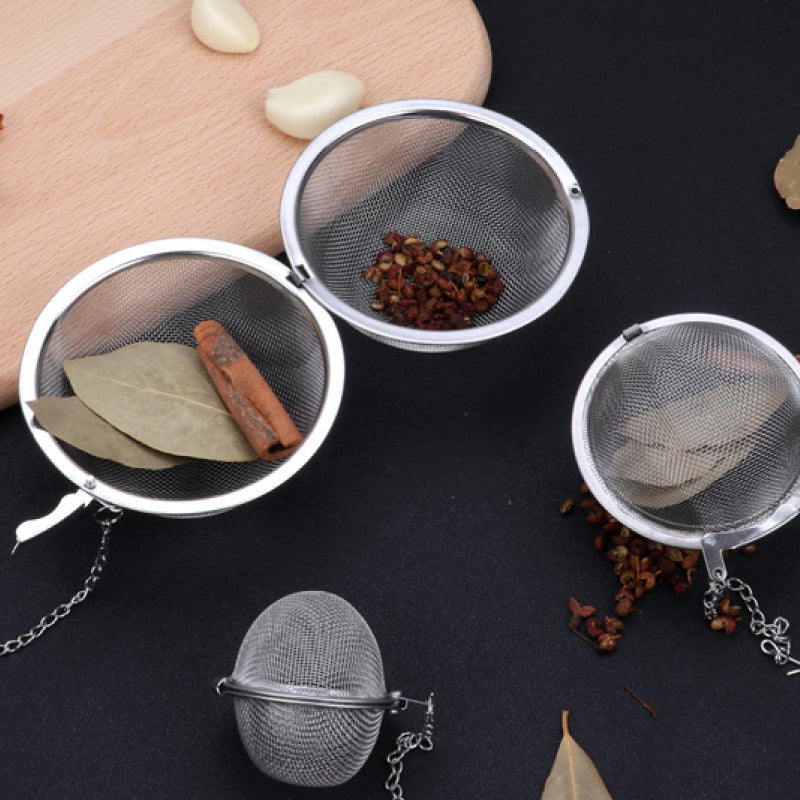 🍵✨304 rustfritt stål krydder- og tefilter (3 stk)