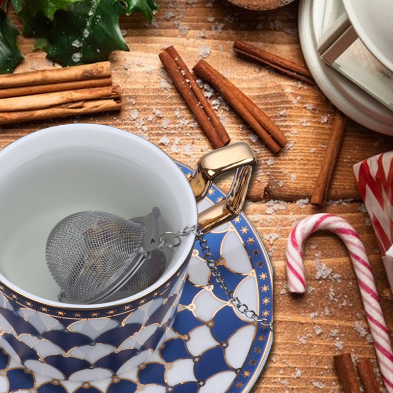 🍵✨304 rustfritt stål krydder- og tefilter (3 stk)