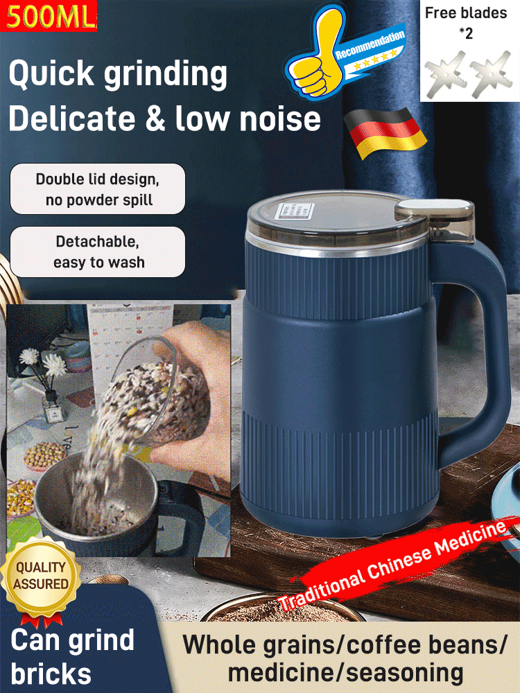 ⚙️ 60% DI SCONTO! 🎉 Macinino Domestico per Polveri – Compatto, Potente & Facile da Pulire 🧂📦