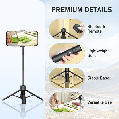 Treppiede portatile per selfie con Bluetooth a 4 gambe