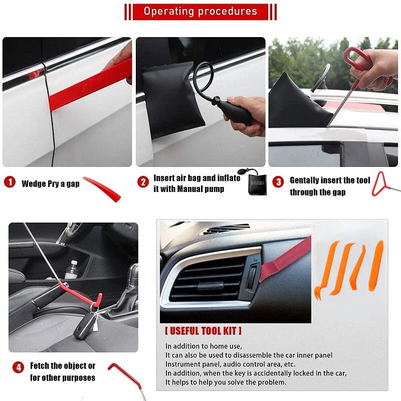 Kit professionale di emergenza per apertura portiere e assistenza auto
